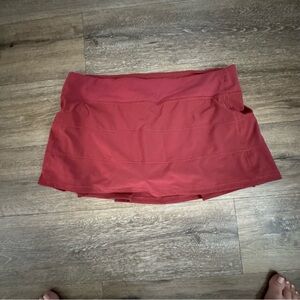 Red lululemon Athletic Skort